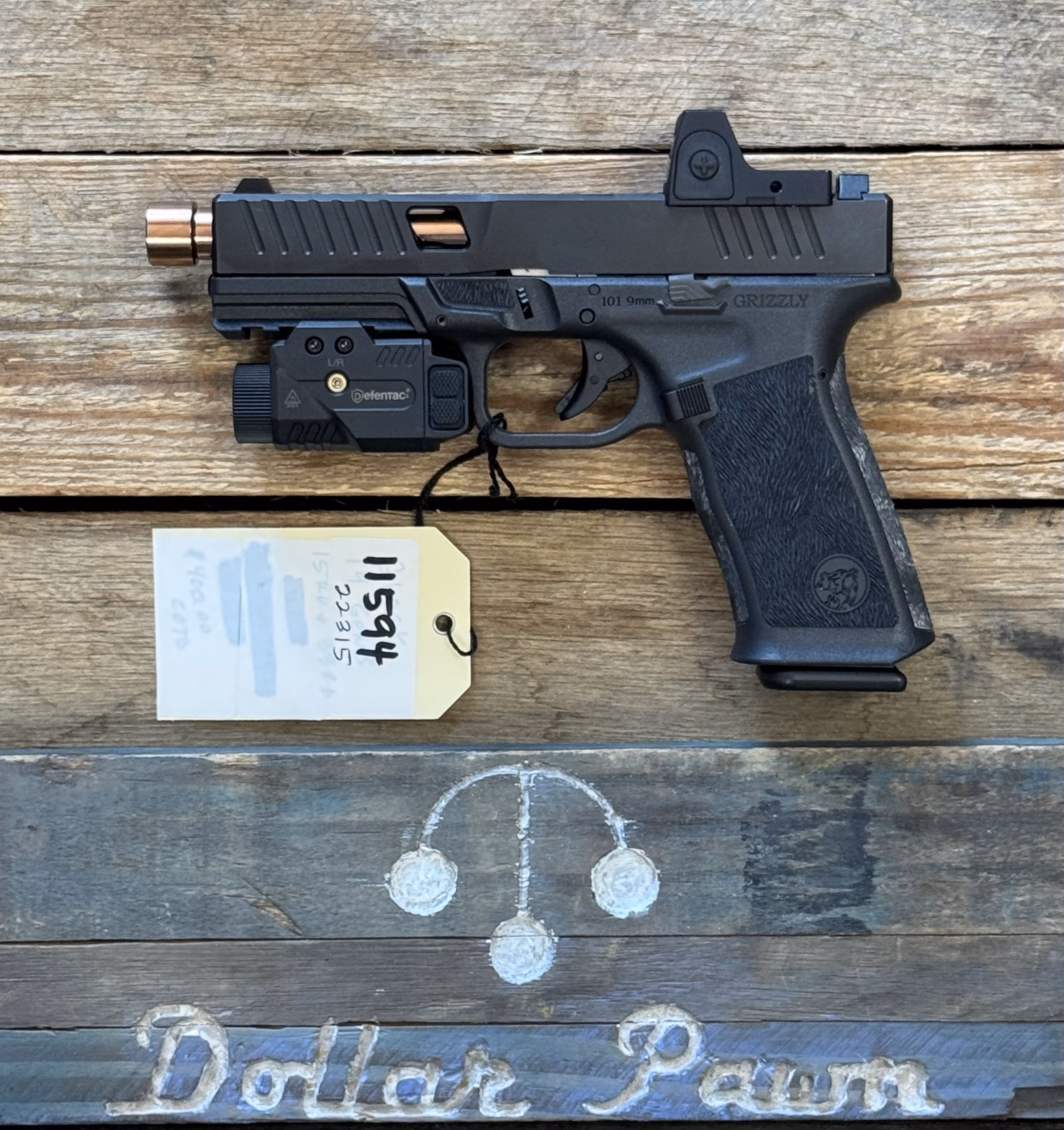 Bear Creek 101 Grizzly 9mm 17rd, optic, light & laser $350cotd