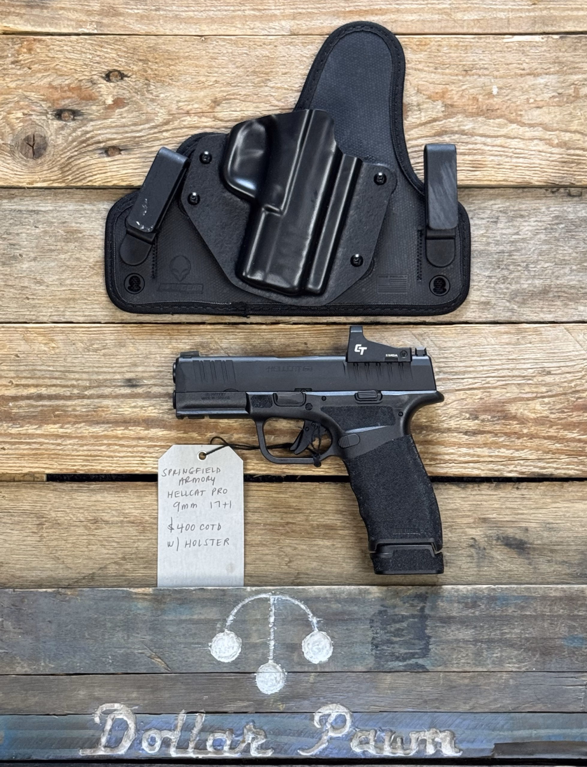 Springfield Hellcat Pro 9mm 17rd optic & holster $400cotd